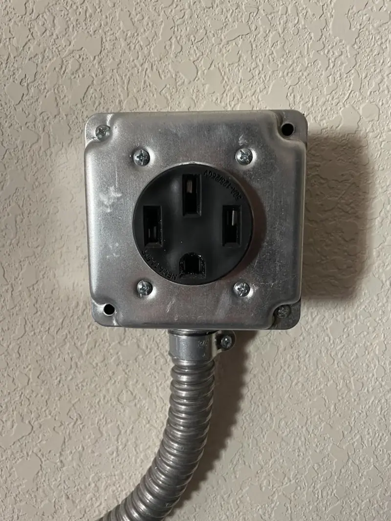 NEMA 14-50 outlet installed for Electrical Panel Upgrade in Nash